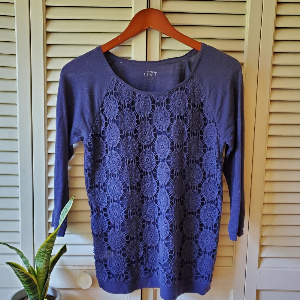 Loft Cotton Top with Medallion Detail